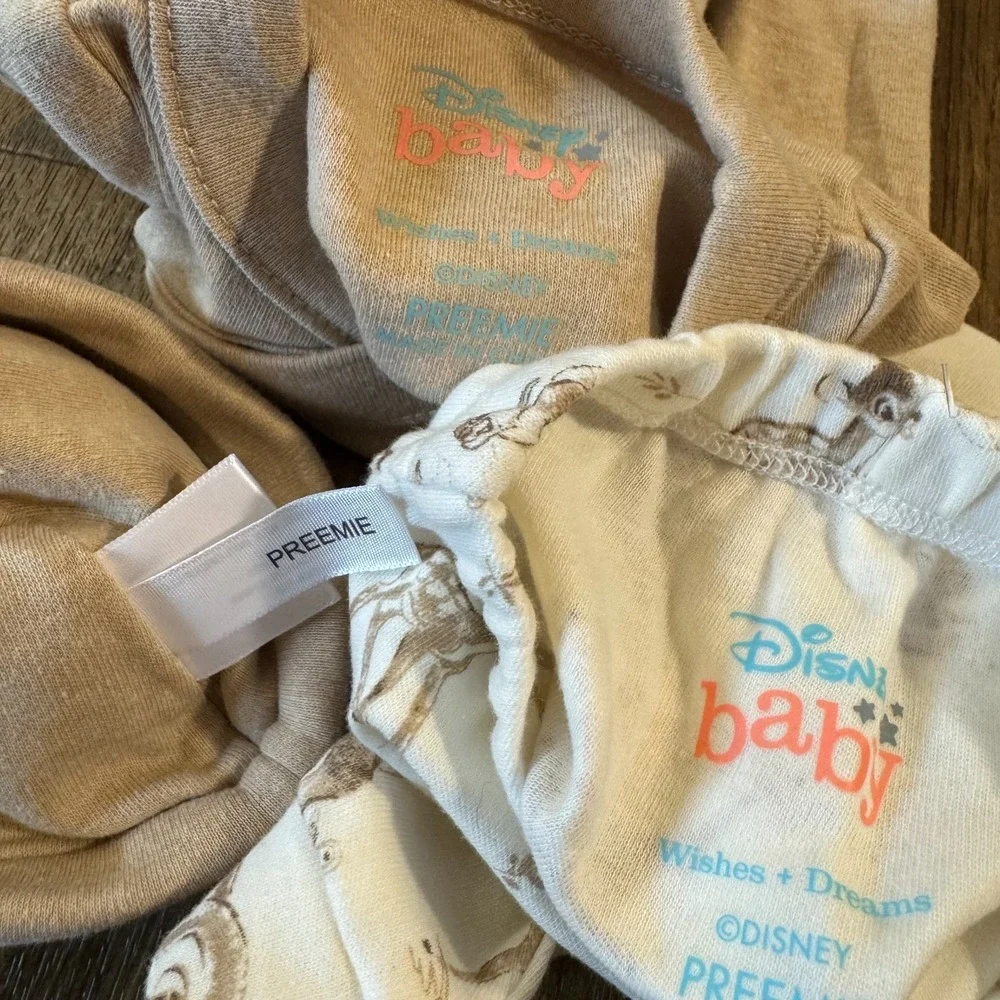 Disney Baby Bambi Bundle Preemie Outfit Hat Welcome Little One Gender Neutral